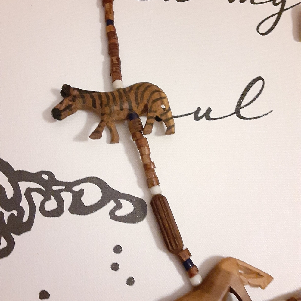 Handcrafted Safari Animal Bead Necklace - Picture 5 of 10
